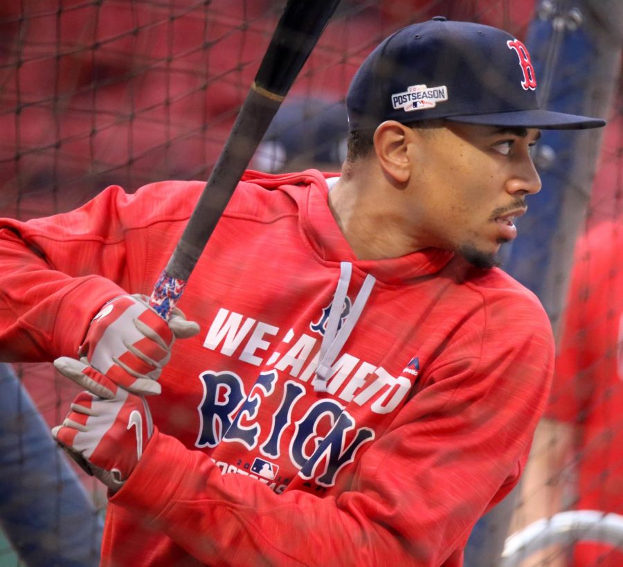 Mookie Betts posted a .217 batting average with five hits and one homerun in the World Series. 
