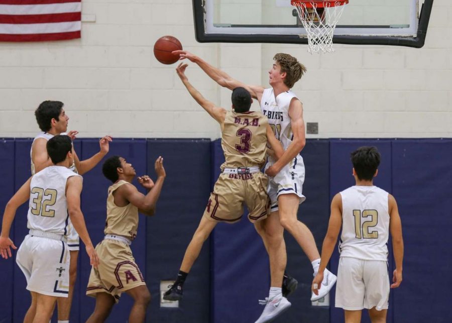 Hayes rejects an Andress players shot to prove he is a defensive threat.