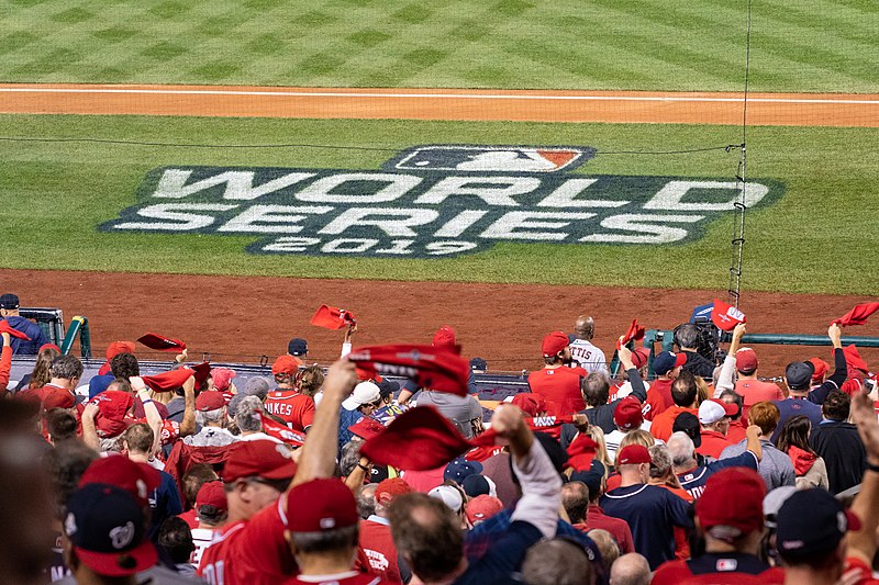 Fans cheer at the 2019 World Series, in which the Houston Astros faced off against the Washington Nationals. Now, the Astros are accused of stealing other teams signals and alerting their hitters which type of pitch they would be receiving.