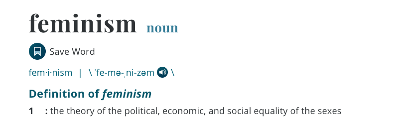 Feminism is, by definition, meant to promote the interests of everyone.