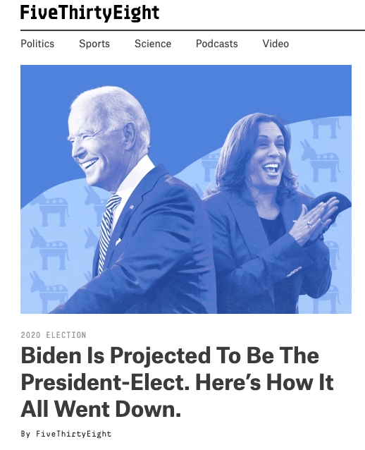 On Nov. 7, news outlets declared Joe Biden and Kamala Harris the likely next president and vice president.