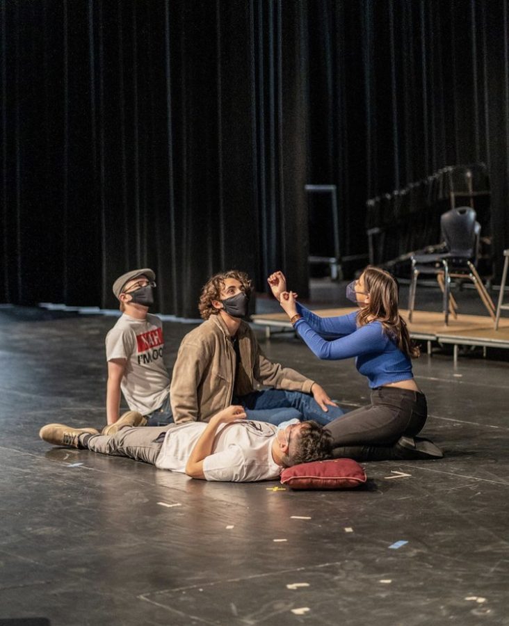 Coronado Thunder Theatre rehearses their upcoming one-act play, their first performance since the pandemic began last year.